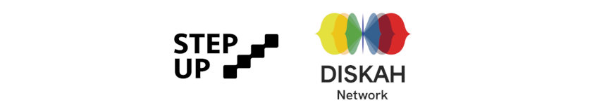 Logos of Strategic TEchnical Platform for University Technical Professionals (STEP-UP) and DISKAH network